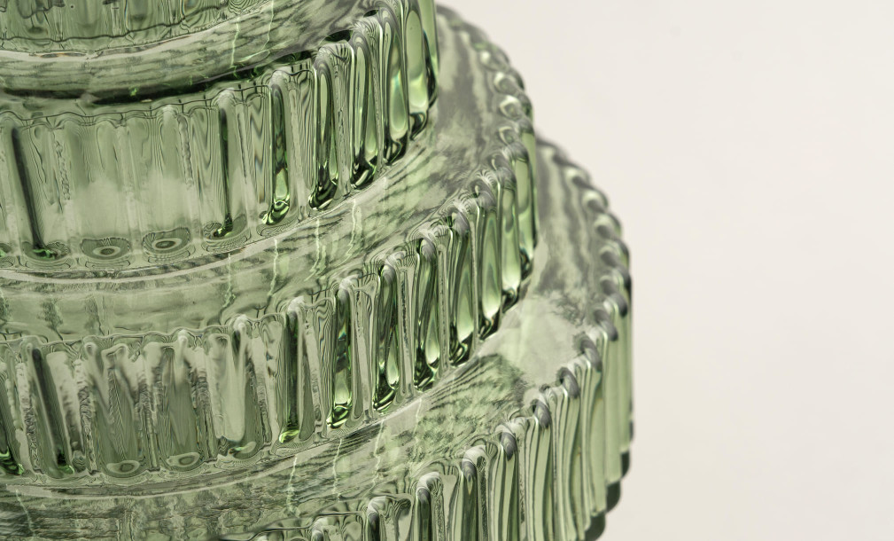 Opus Green Vase H17,5 cm