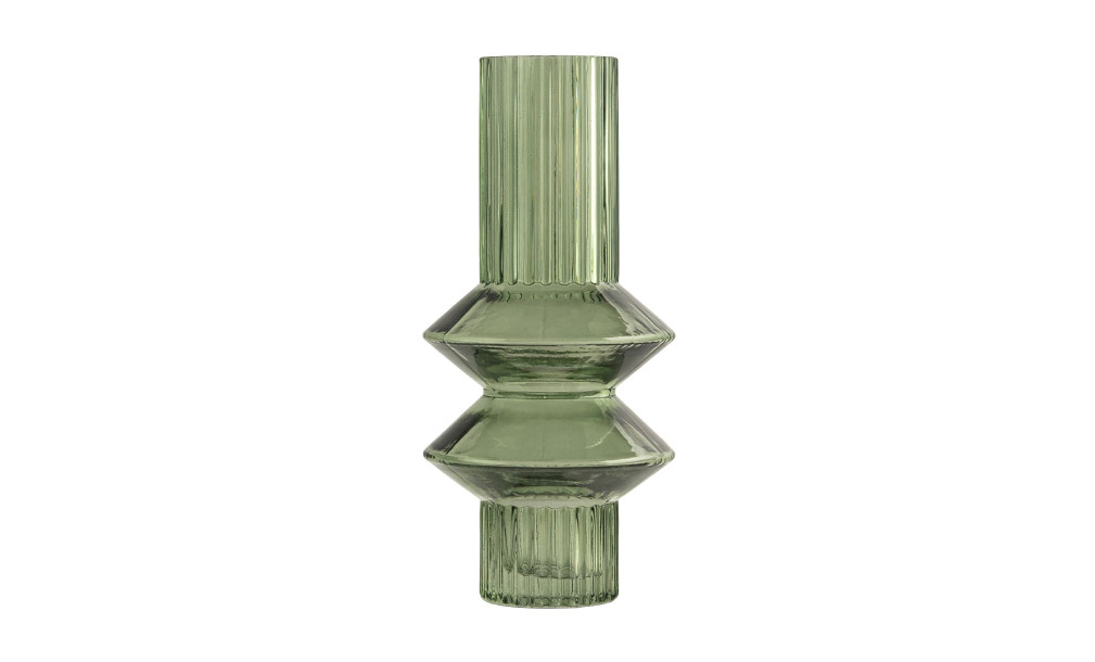 Bamboo Green Vase H21 cm