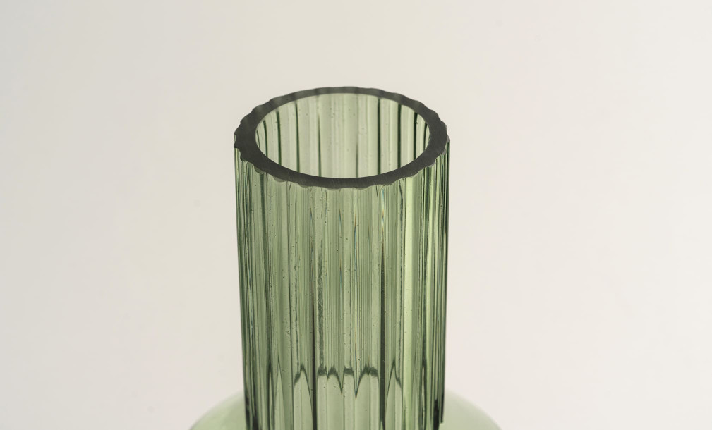 Bamboo Green Vase H21 cm