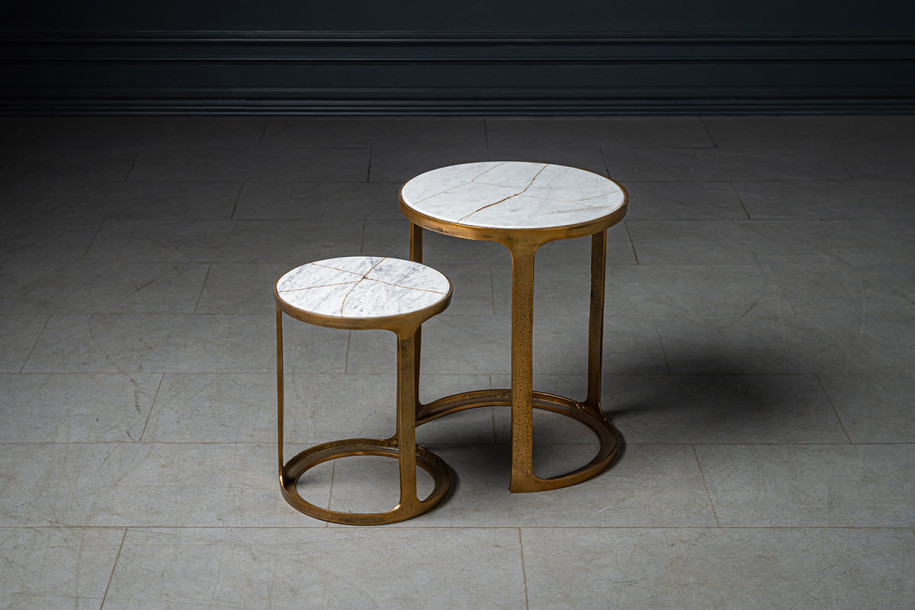 Tortuga Set of 2 Marble Tables