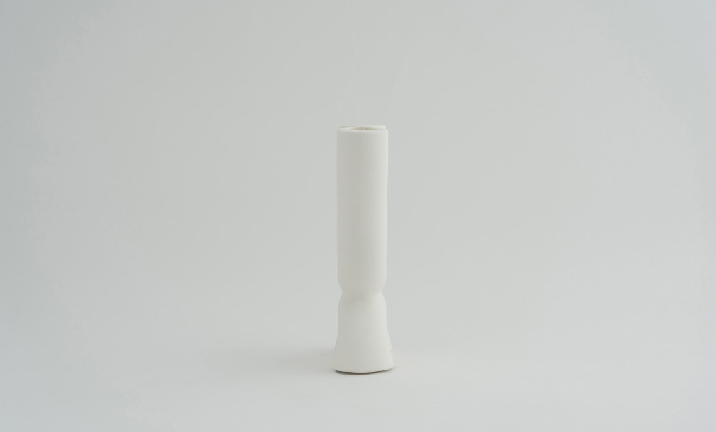 White Organic Candleholder