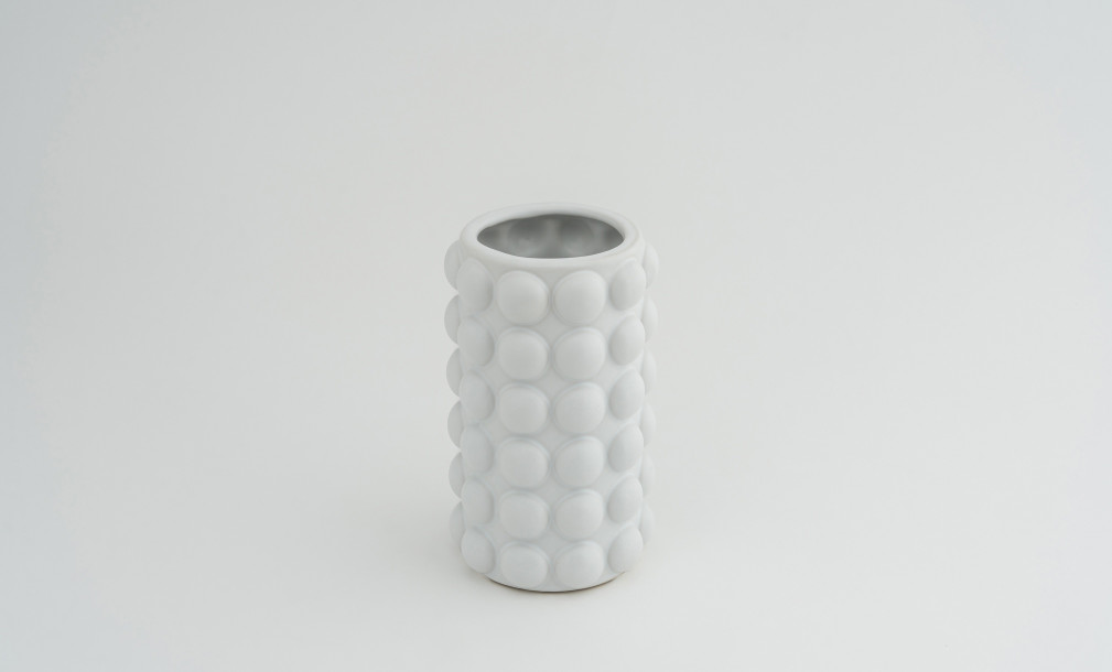 White Pulp Vase H22 cm