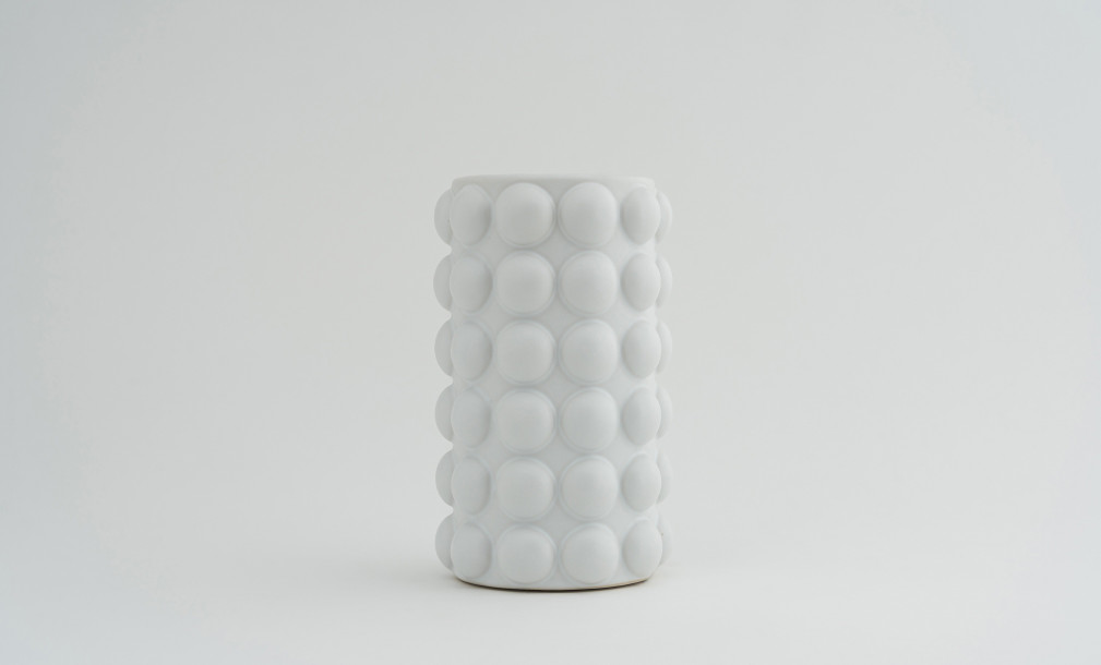 White Pulp Vase H22 cm