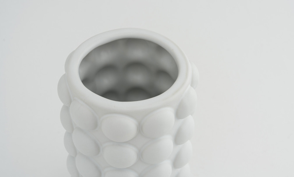 White Pulp Vase H22 cm