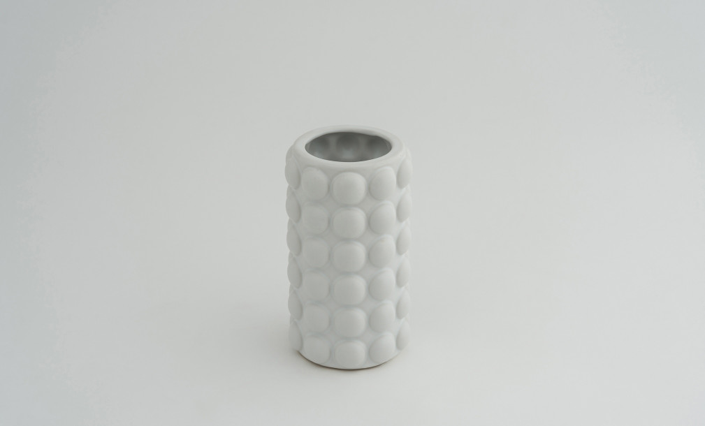White Pulp Vase H18 cm