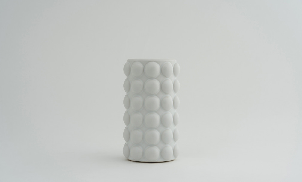 White Pulp Vase H18 cm