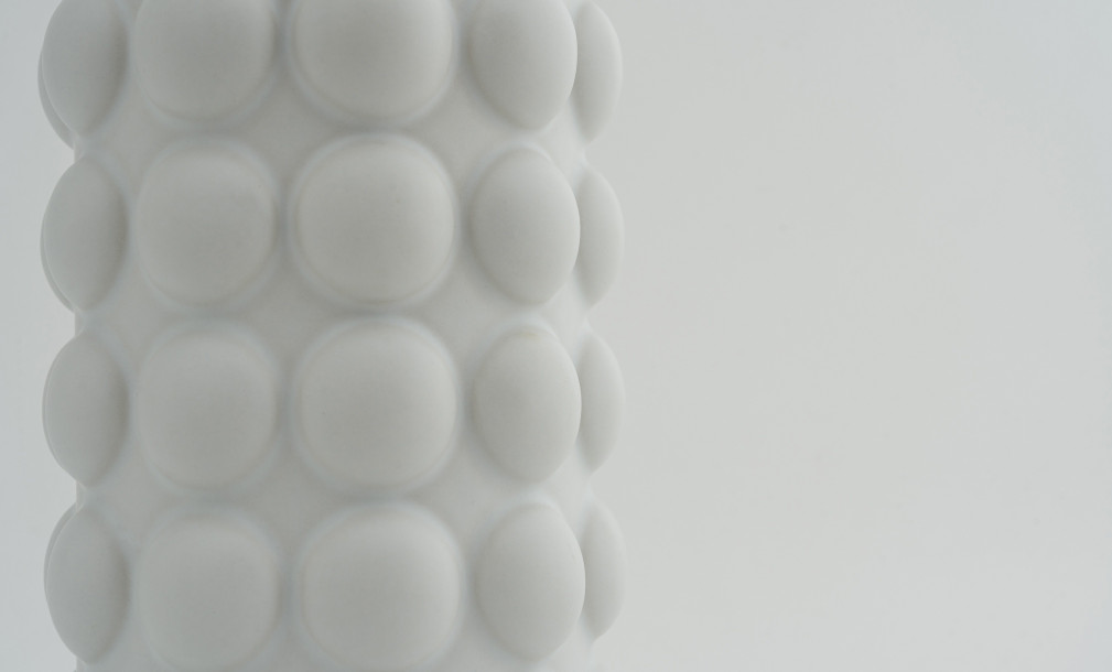 White Pulp Vase H18 cm