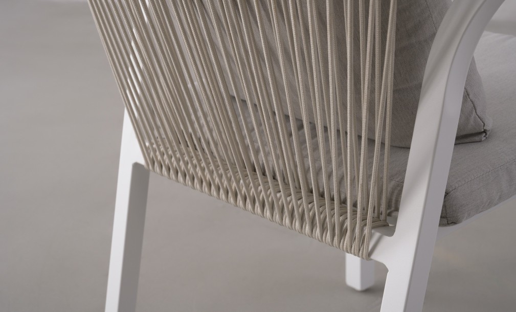 Ancona Dining Chair With Cushion White