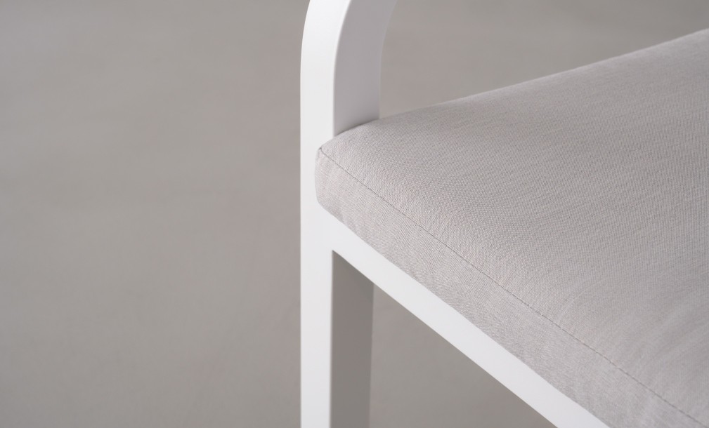 Ancona Dining Chair With Cushion White