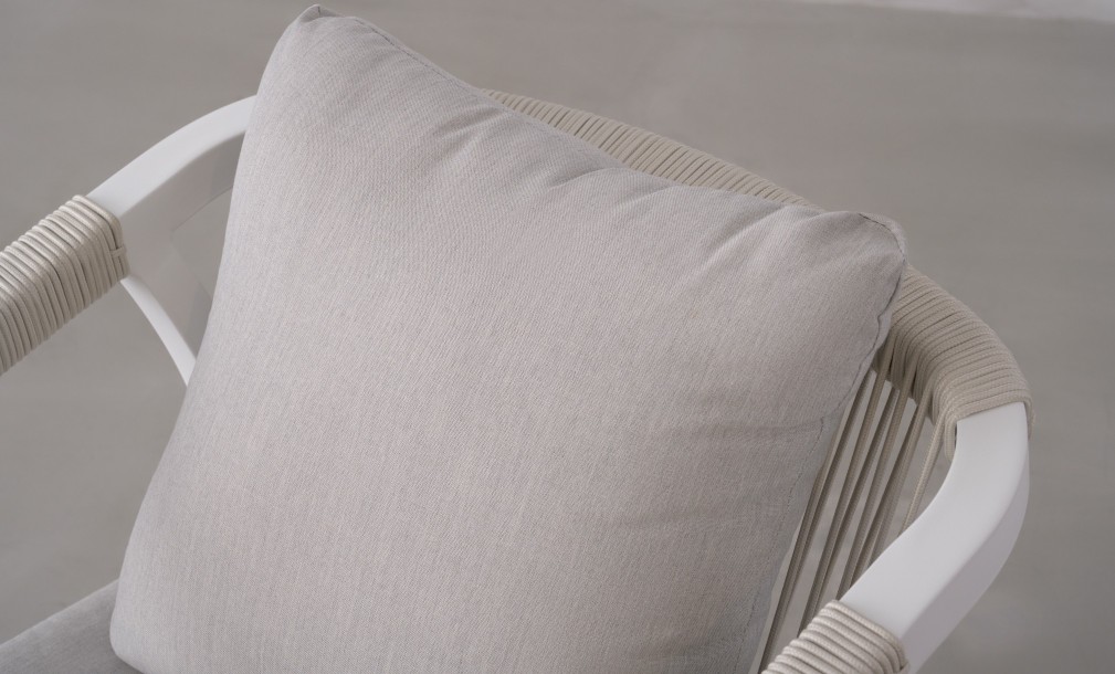 Ancona Dining Chair With Cushion White