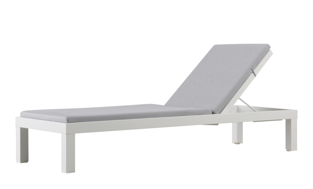 Elba White Sunlounge with Cushion