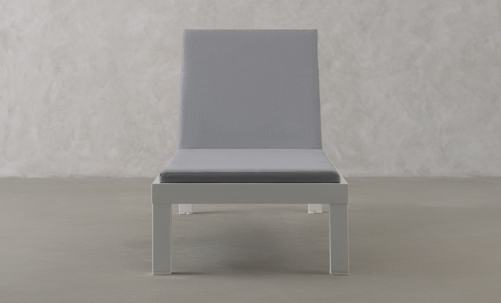 Elba White Sunlounge with Cushion