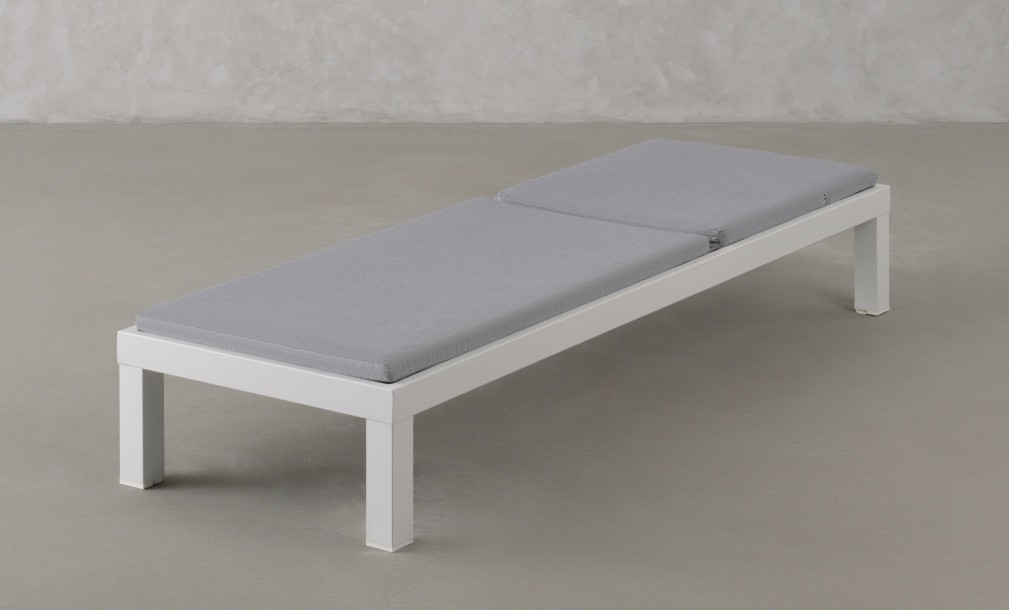 Elba White Sunlounge with Cushion