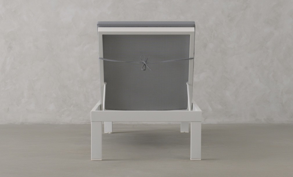 Elba White Sunlounge with Cushion