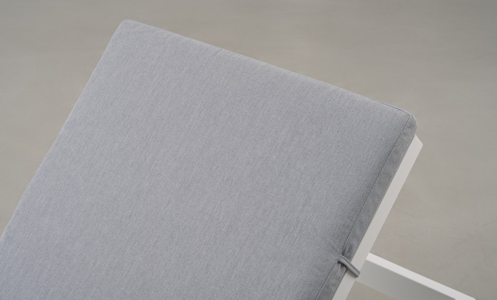 Elba White Sunlounge with Cushion