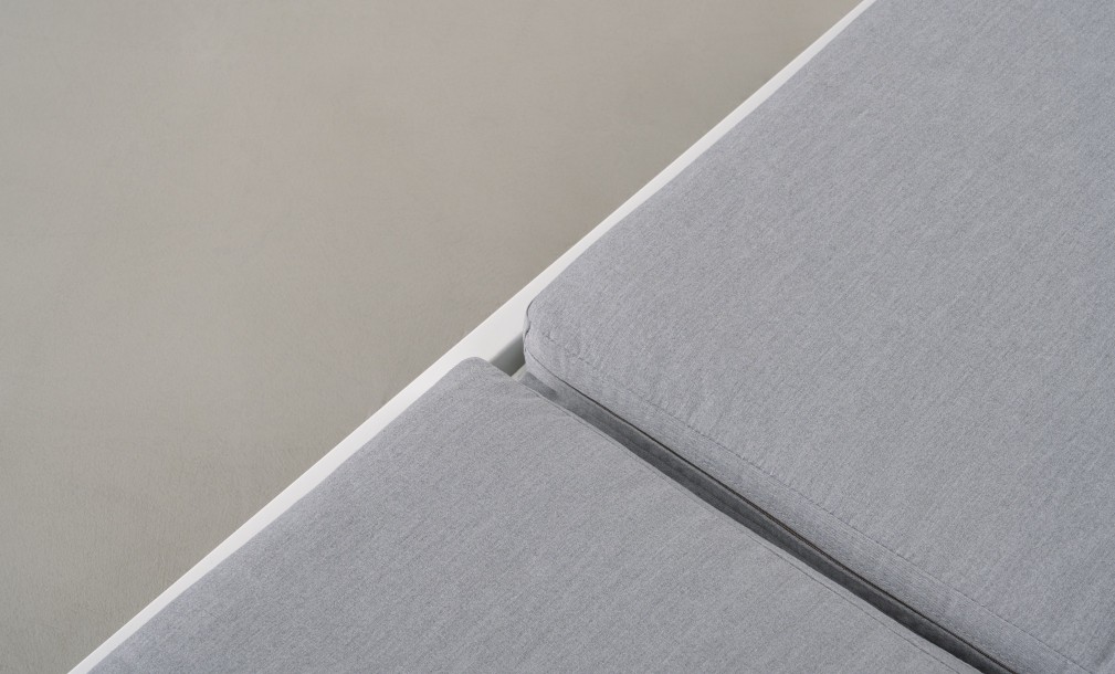 Elba White Sunlounge with Cushion