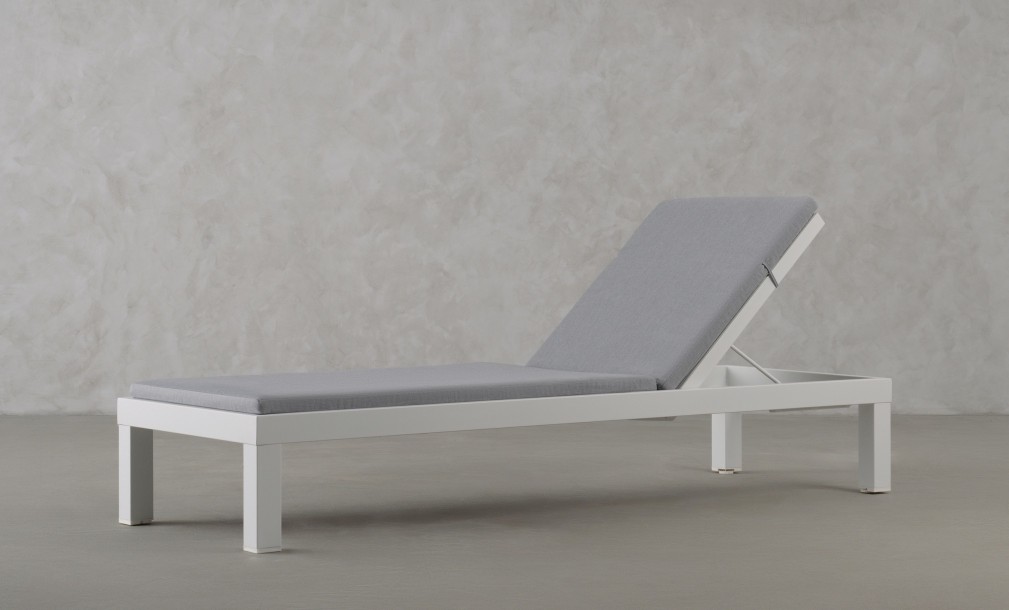 Elba White Sunlounge with Cushion