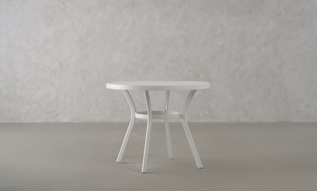 Passeri Round Bistro Table White 90 cm