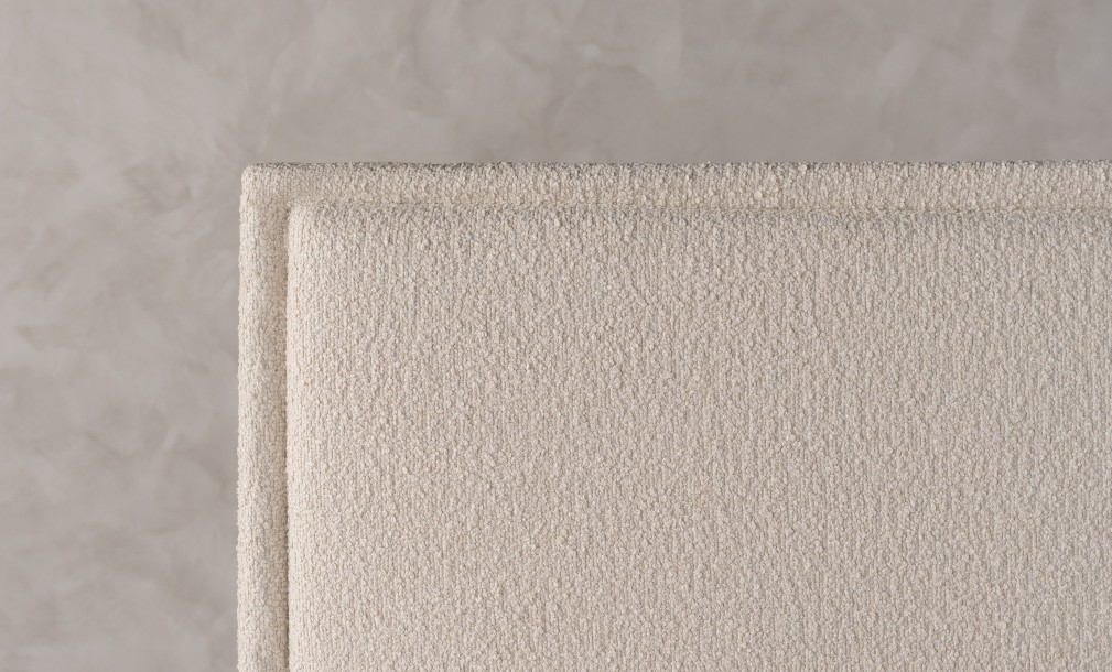 Rene Upholstered Headboard Bed 200x200 cm (Fabric: FIORD PLAIN col.101 (Кат. 3))