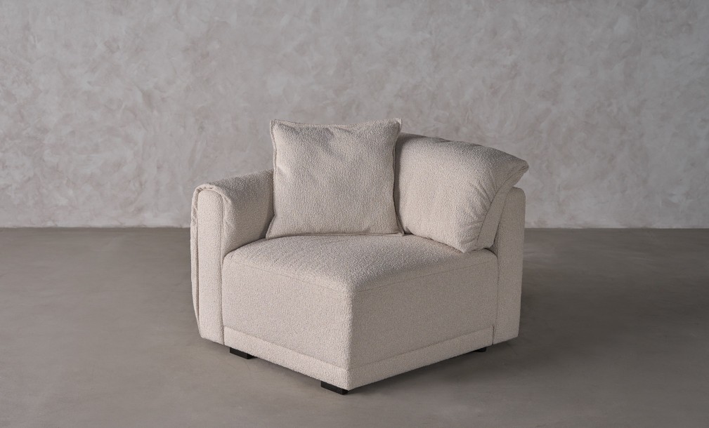 Nuvola Left Arm Sofa Section (Fabric: FIORD PLAIN col.102 (Cat. 3))