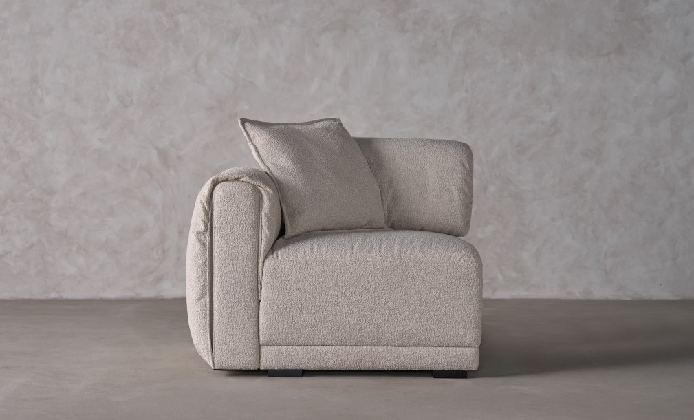 Nuvola Left Arm Sofa Section (Fabric: FIORD PLAIN col.102 (Cat. 3))