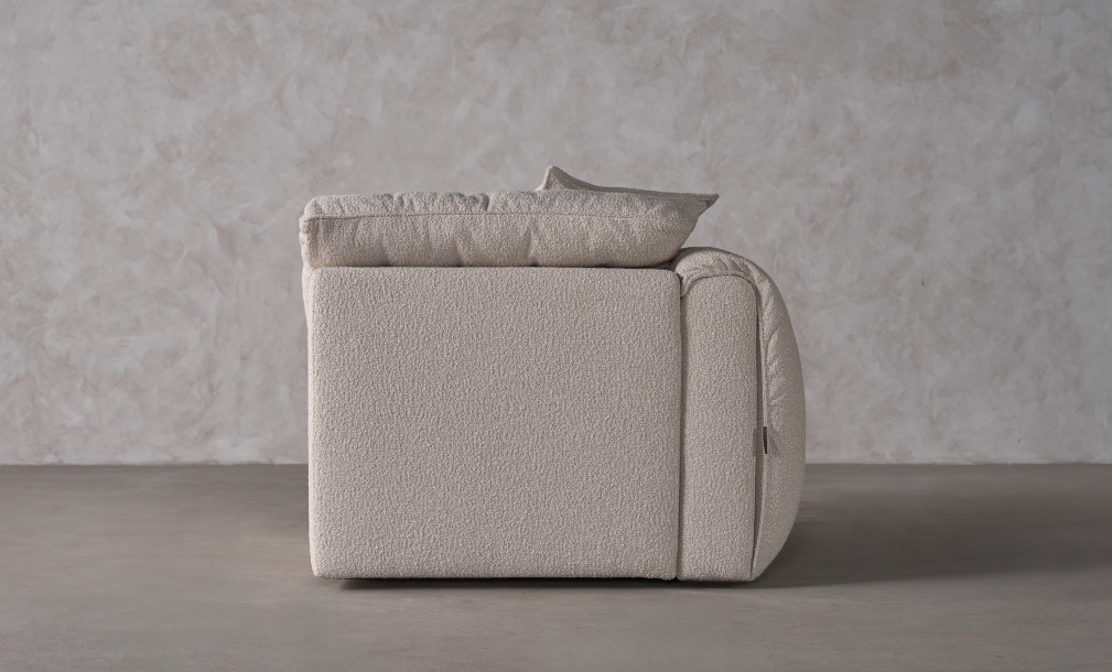 Nuvola Left Arm Sofa Section (Fabric: FIORD PLAIN col.102 (Cat. 3))