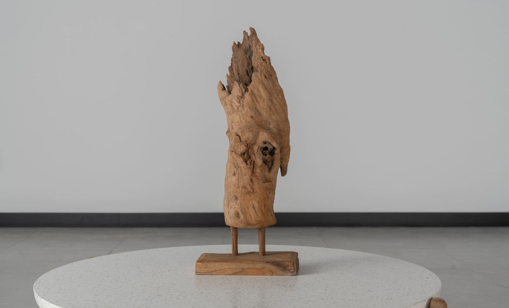 Teak Wooden Sculpture On Stand