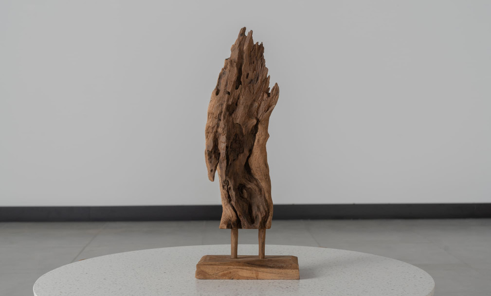 Teak Wooden Sculpture On Stand