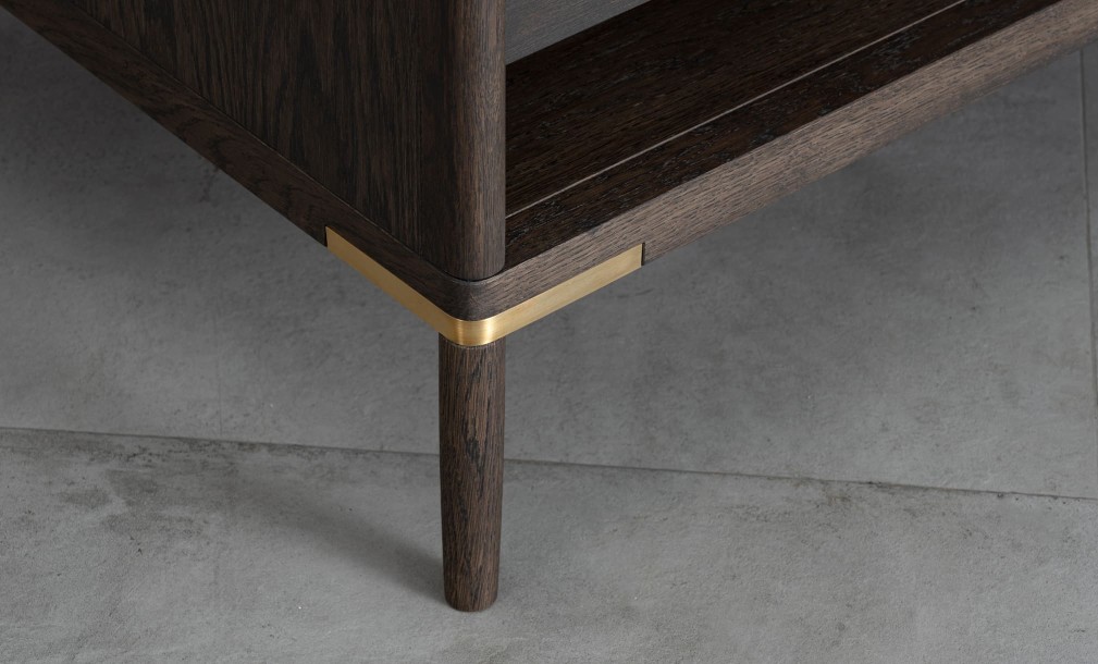 Textures Coffee Table with 2 drawers (Color: Oak TEXTURES)
