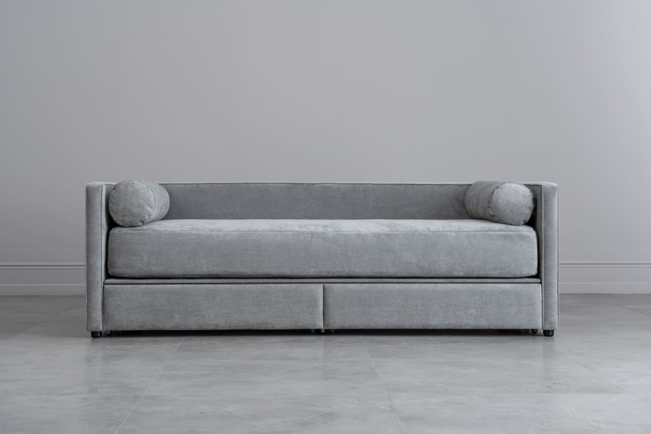 Ripley Sofabed with storage 120x200 cm (Fabric: EASY BOUCLE col.25 Mint (Cat. 3); mattress cover 23 cm height)