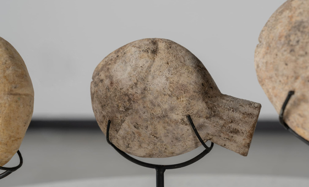 Stone Fish Statue Decoration Set Of 3