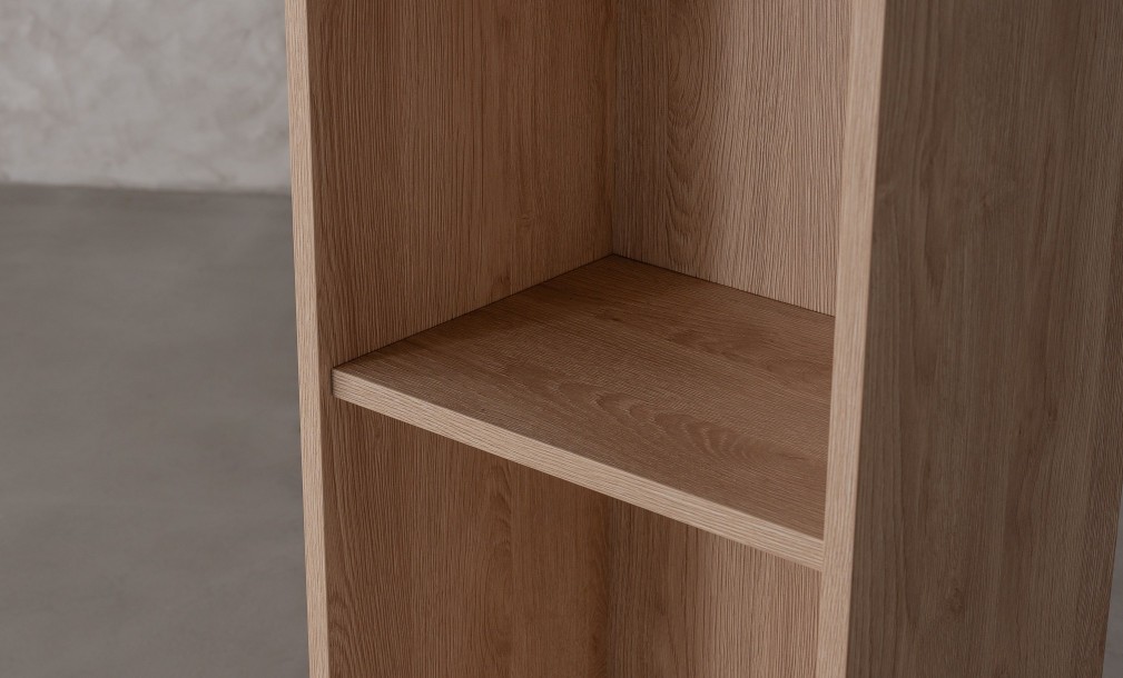 Chess Bookshelf 1-Facades and Back Wall (Color: Sand Oak (Egger))