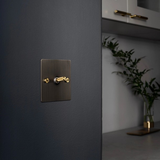 1G Toggle Switch Smoked Bronze Brass [EL340]