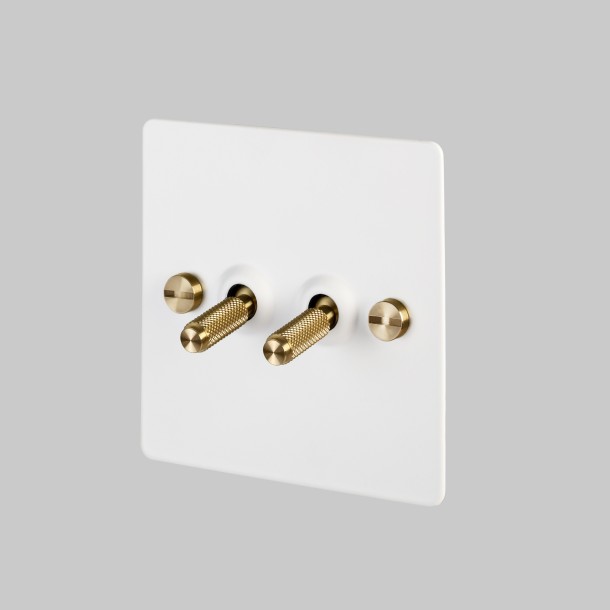2G Toggle Switch WhiteBrass [EL430]