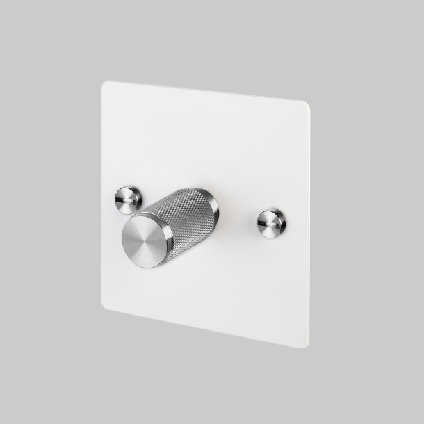 1G Dimmer 120W White Steel Detail [EL131P]