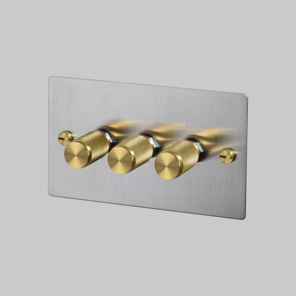 3G Dimmer 120W Steel Brass Detail [EL710P]