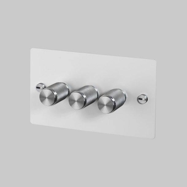 3G Dimmer 120W White Steel Detail [EL731P]