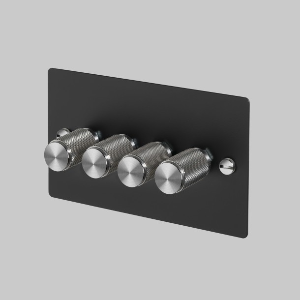 4G Dimmer 120W Black Steel Detail [EL821P]