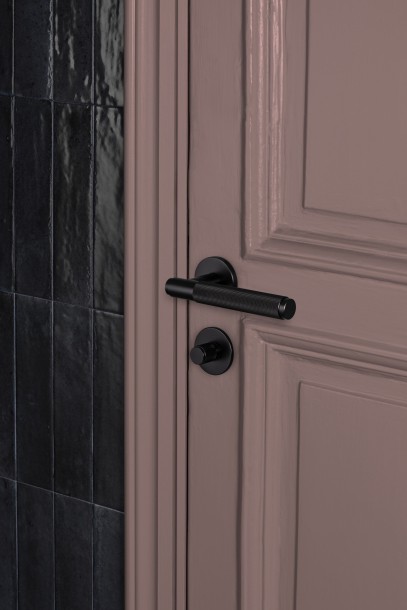 Door Handle set Cross Black