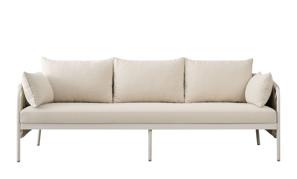 Taormina Light 3 Seater Outdoor Sofa Haze Sandy