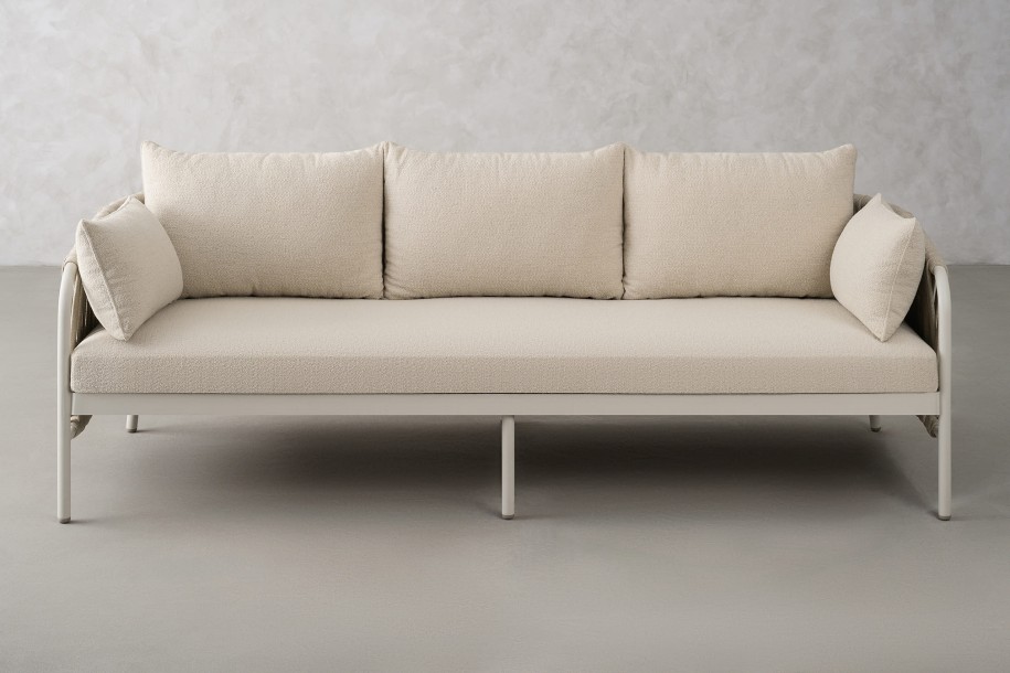 Taormina Light 3 Seater Outdoor Sofa Haze Sandy