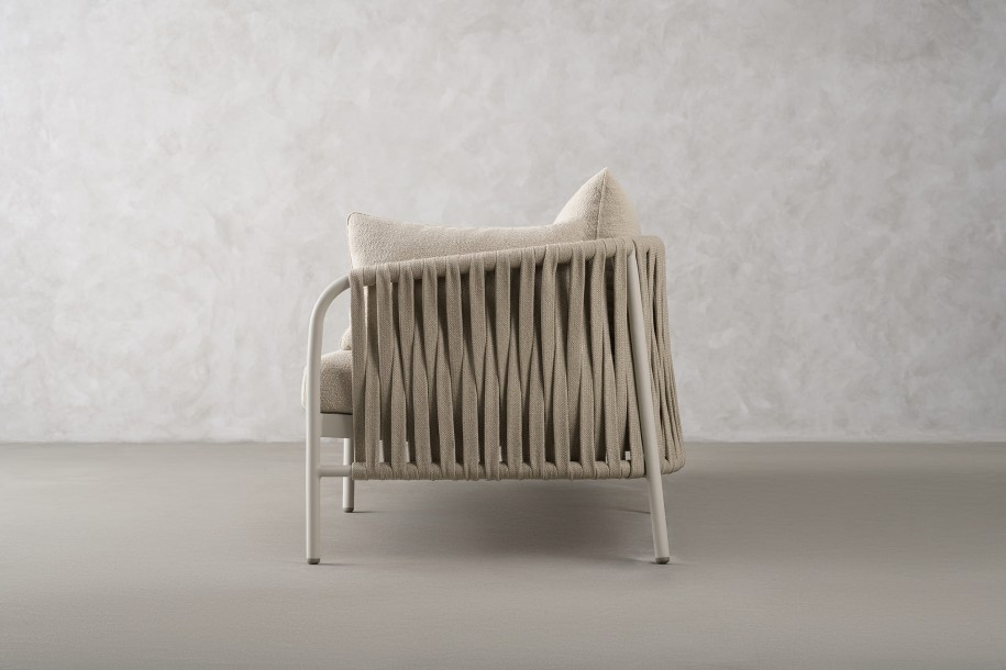 Taormina Light 3 Seater Outdoor Sofa Haze Sandy