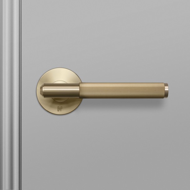 Door Handle set Linear Brass