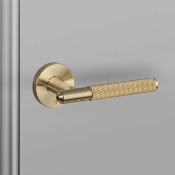 Door Handle set Linear Brass