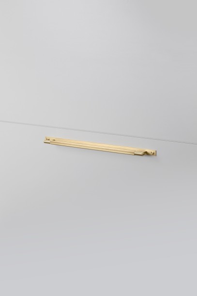 Pull Bar Plate Linear Large 390mm Brass (non US)