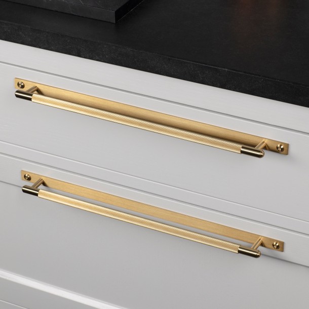 Pull Bar Plate Linear Large 390mm Brass (non US)