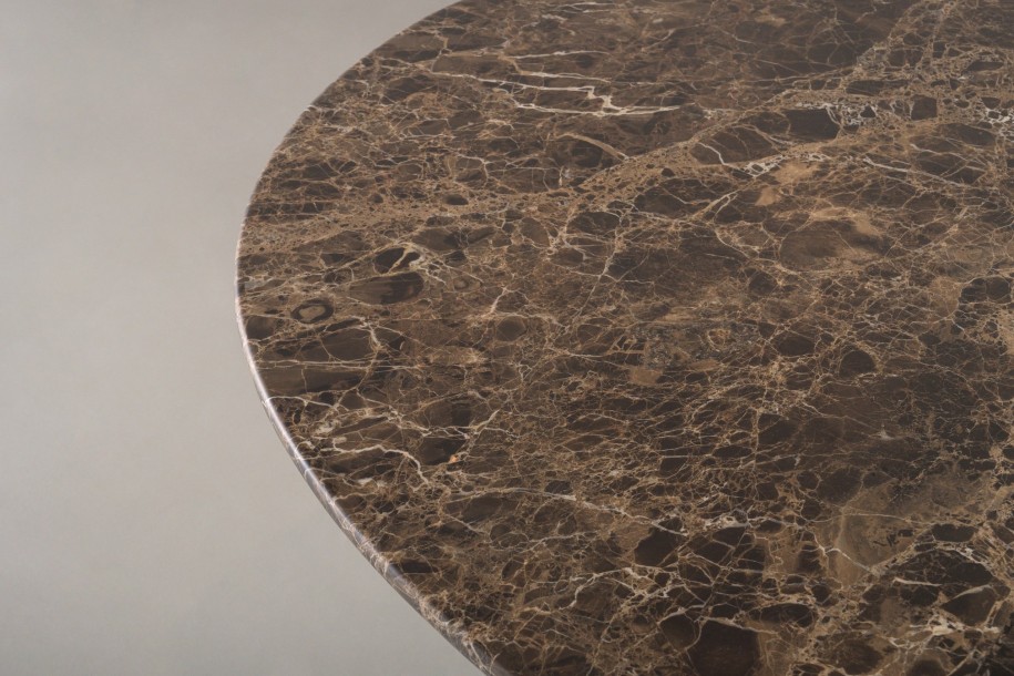 Uno Dark Emperador Oval Dining Table 300 cm