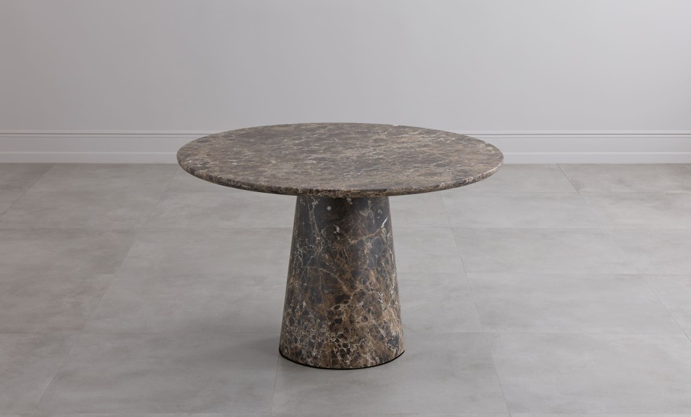 Uno Dark Emperador Round Dining Table D152 cm