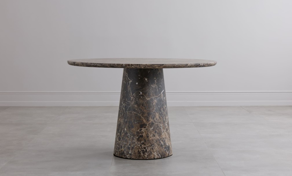 Uno Dark Emperador Round Dining Table D152 cm