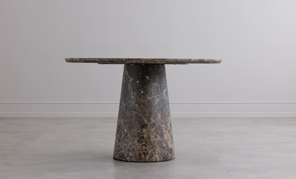 Uno Dark Emperador Round Dining Table D152 cm